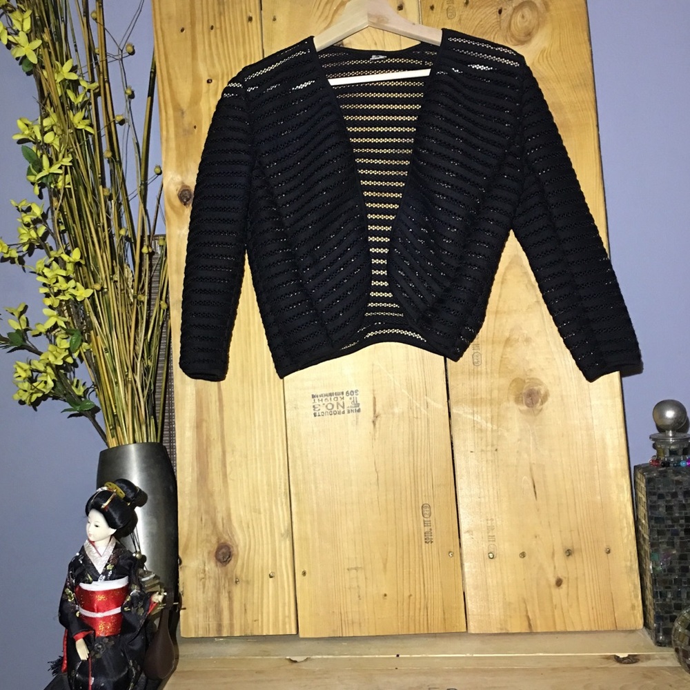 See through textured top by SGF